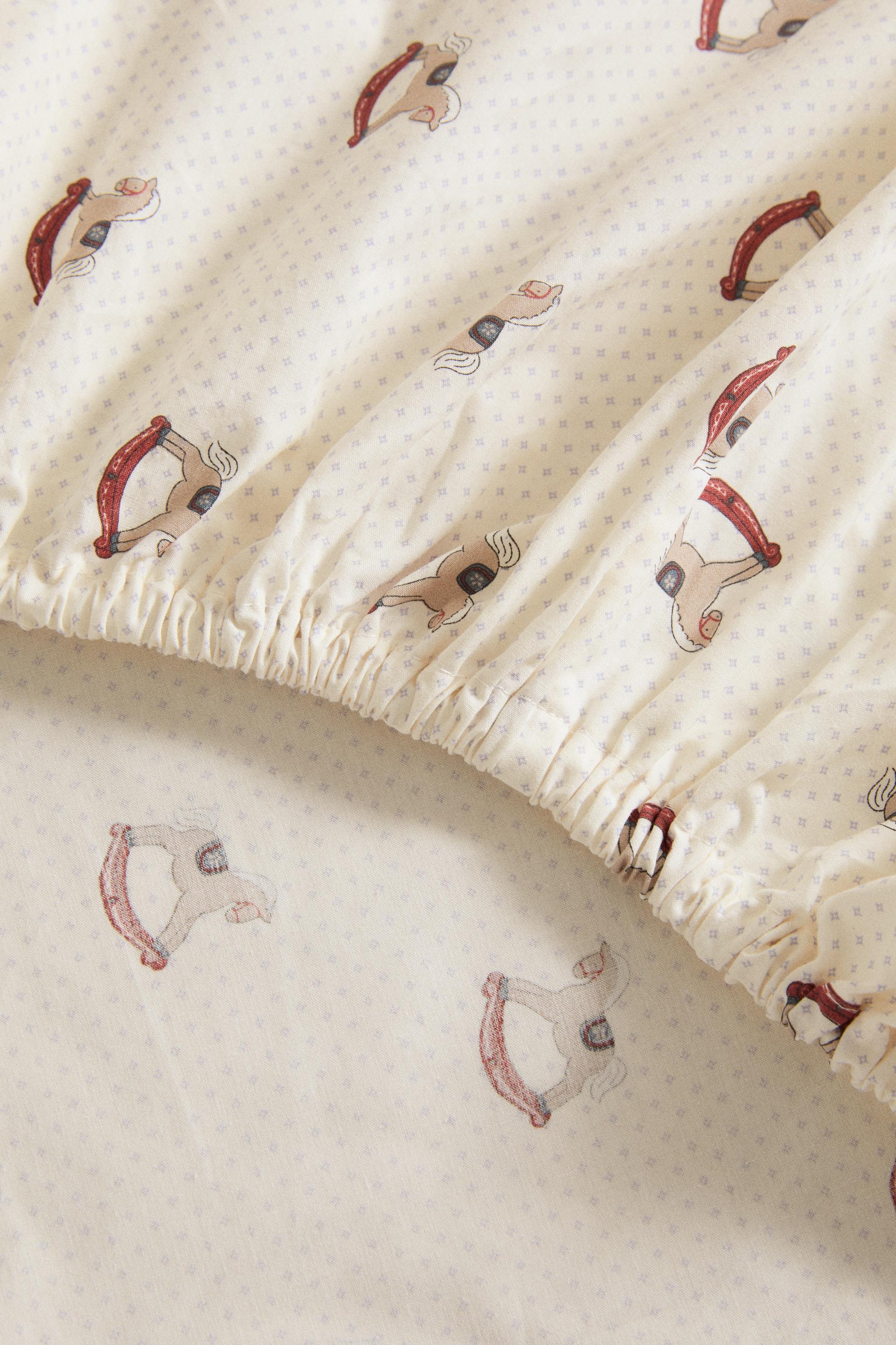 CHILDREN'S CHRISTMAS HORSE FITTED SHEET